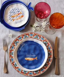 Easy Life Assiette àdessert BORD DE MER – VersBLU> Maritime|Services De Table En Porcelaine​