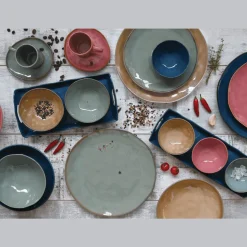 Easy Life Assiette à dessert de Ø 21 cm BURGUNDY> Moderne|Services De Table En Porcelaine​