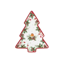 Easy Life Assiette en forme d’arbre CHRISTMAS BERRIES> Noël|Services De Table En Porcelaine