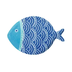 Easy Life Assiette en porcelaine de 30x7cm SEA FRIENDS – versColor 1> Services De Table En Porcelaine​|Sea Friends