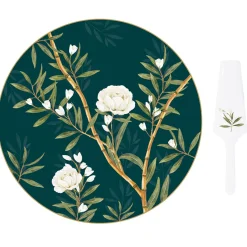 Easy Life Assiette à gâteau avec pelle de service ROYAL PEONIES> Services De Table En Porcelaine​|Royal Peonies