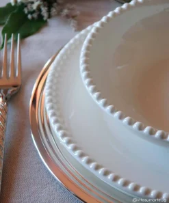 Easy Life Assiette plate Ø 26 cm Tiffany WHITE> Moderne|Services De Table En Porcelaine​