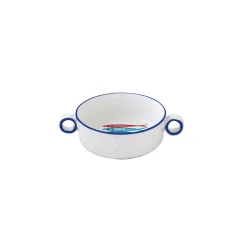 Easy Life Bol avec poignées Ø 12 cm SARDINE’S PARTY> Maritime|Services De Table En Porcelaine