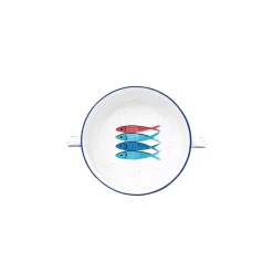 Easy Life Bol avec poignées Ø 12 cm SARDINE’S PARTY> Maritime|Services De Table En Porcelaine​