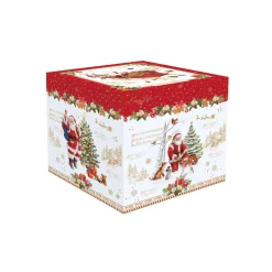 Easy Life Bol à biscuits en forme de boule de Noël en porcelaine, dimensions Ø 18×23 cm CHRISTMAS MEMORIES> Noël|Cuisine
