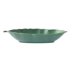 Easy Life Bol feuille en porcelaine 30×13 cm TROPICAL LEAVES GREEN> Moderne|Services De Table En Porcelaine​
