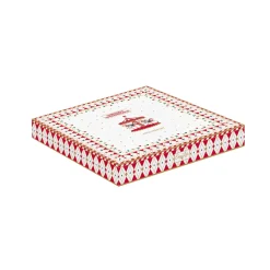 Easy Life Ensemble apéritif avec 6 bols et base en bambou CHRISTMAS WONDERLAND> Noël|Services De Table En Porcelaine​