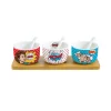 Easy Life Ensemble apéritif avec 3 bols et cuillères POP ART> Coffret Cadeau|Services De Table En Porcelaine​