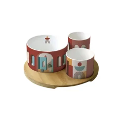 Easy Life Ensemble apéritif avec 3 bols ILLUSION> Coffret Cadeau|Services De Table En Porcelaine