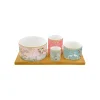 Easy Life Ensemble apéritif en bambou avec 4 bols JARDIN DE REVES> Nature|Services De Table En Porcelaine​