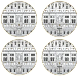 Easy Life Ensemble de 4 assiettes àdessert PALAZZO> Ethnique|Services De Table En Porcelaine