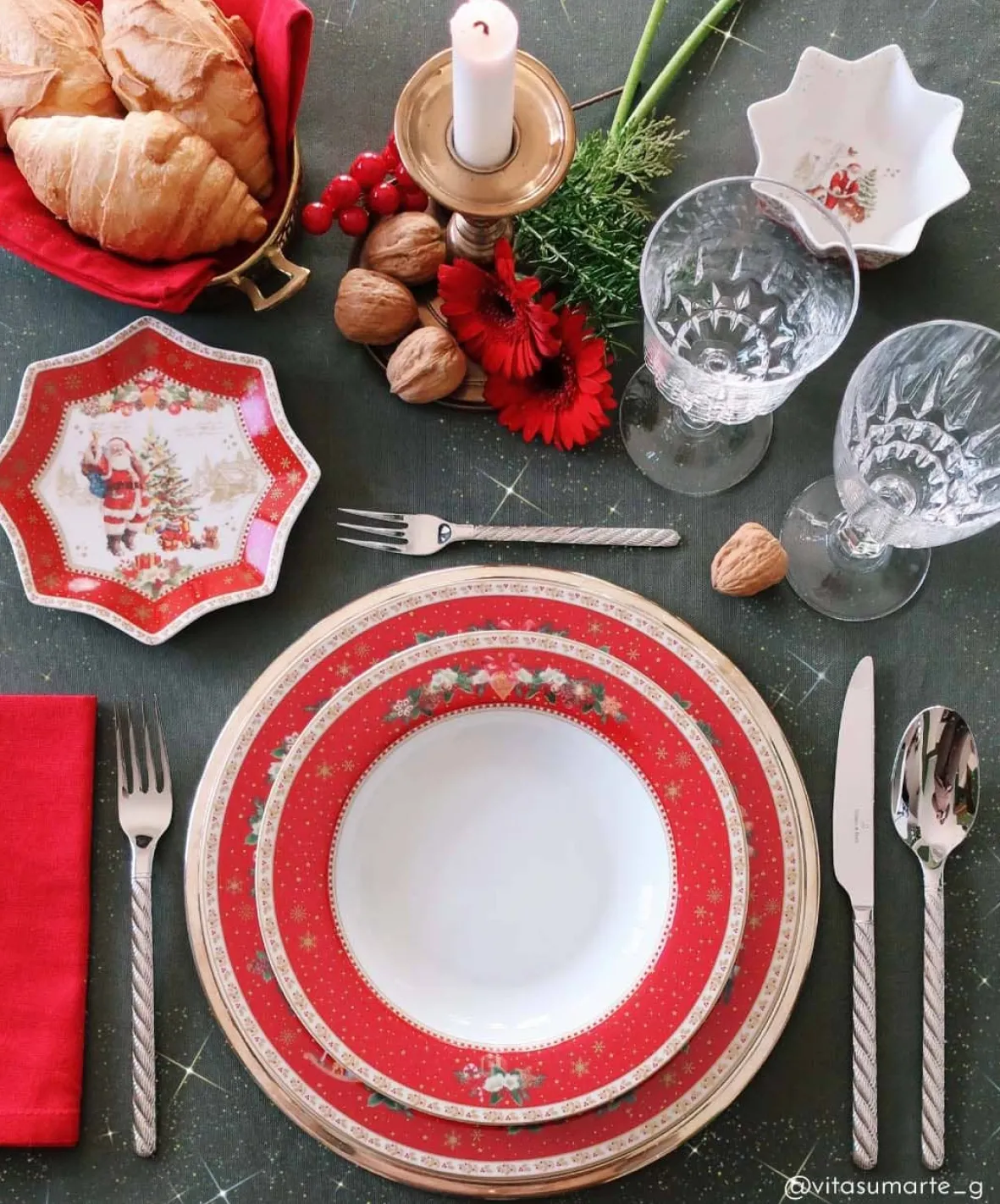 Easy Life Ensemble de 4 assiettes àdessert Ø 16 cm en porcelaine CHRISTMAS MEMORIES> Noël|Services De Table En Porcelaine