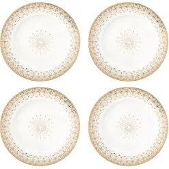 Easy Life Ensemble de 4 assiettes à dessert FESTIVE> Services De Table En Porcelaine|Festive