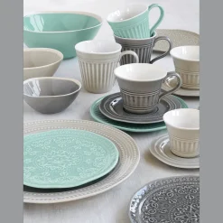 Easy Life Ensemble de 2 bols à salade en porcelaine de 22,5×19,5 cm AQUA> Moderne|Services De Table En Porcelaine​