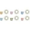 Easy Life Ensemble de 6 petites tasses à café avec soucoupes SPRING PARADE> Romantique|Petit Dejeuner