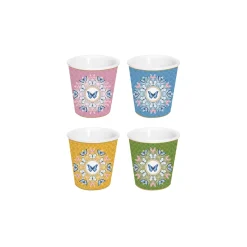 Easy Life Ensemble de 4 petits verres à café SPRING PARADE> Romantique|Petit Dejeuner