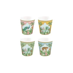 Easy Life Ensemble de 4 petits verres à café PARADIS SAUVAGE> Ethnique|Petit Dejeuner