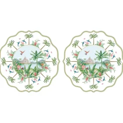 Easy Life Ensemble de 2 sets de table PARADIS SAUVAGE> Ethnique|Services De Table En Porcelaine​