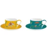 Easy Life Ensemble de 2 tasses avec soucoupes MARAJAH> Ethnique|Petit Dejeuner