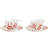 Easy Life Ensemble de 2 tasses à café avec soucoupes CORAL REEF> Petit Dejeuner|Coral Reef
