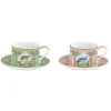 Easy Life Ensemble de 6 tasses à café avec soucoupes PARADIS SAUVAGE> Ethnique|Petit Dejeuner