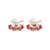 Easy Life Ensemble de 2 tasses à café avec soucoupes CHRISTMAS MEMORIES> Noël|Petit Dejeuner