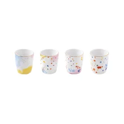 Easy Life Ensemble de 4 tasses à café COLOUR SPLASH> Petit Dejeuner