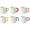 Easy Life Ensemble de 6 tasses à café CREATIVE> Quotidienne|Petit Dejeuner