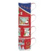 Easy Life Ensemble de 4 tasses empilables CHRISTMAS Neighbours> Noël|Petit Dejeuner