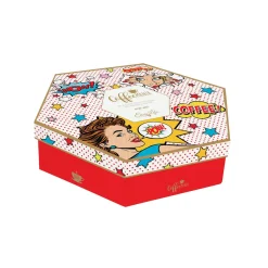 Easy Life Ensemble de 6 tasses à espresso de 100 ml avec soucoupesPOP ART> Coffret Cadeau|Petit Dejeuner