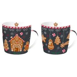 Easy Life Ensemble de 2 tasses GINGERBREAD> Noël|Petit Dejeuner