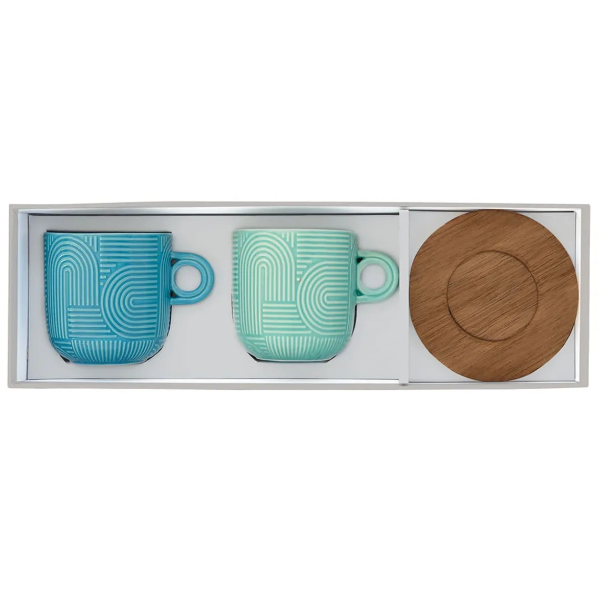 Easy Life Ensemble de 2 tasses à thé avec soucoupe TAKE A LOOP ASS.1> Quotidienne|Petit Dejeuner