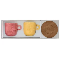 Easy Life Ensemble de 2 tasses à thé avec soucoupe TAKE A LOOP ASS.2> Quotidienne|Petit Dejeuner