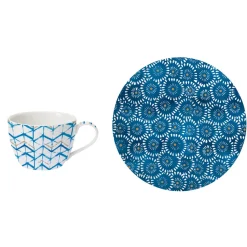 Easy Life Ensemble de 6 tasses à thé avec soucoupesSHIBORI 2> Petit Dejeuner
