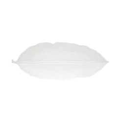 Easy Life Feuille en porcelaine 39×16 cm LEAVES WHITE> Moderne|Services De Table En Porcelaine​