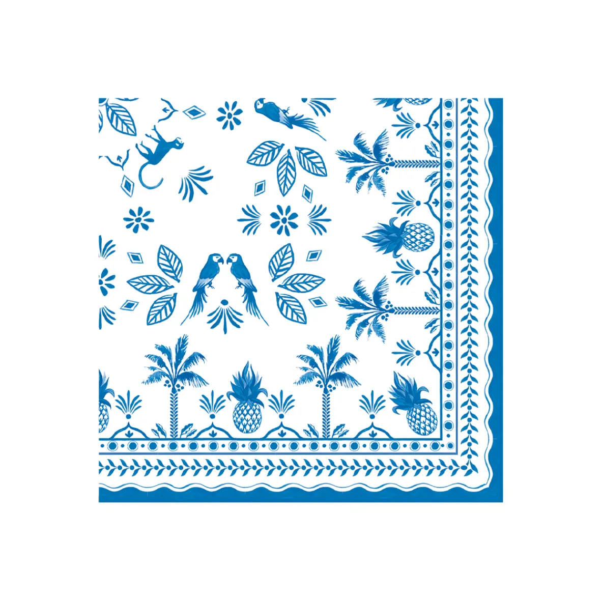 Easy Life Lot de 20 serviettes bleues EXOTIC VIBES> Ethnique|Services De Table En Porcelaine