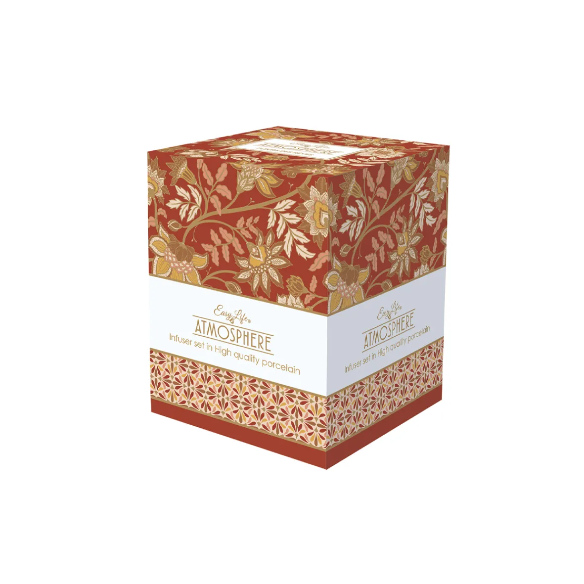 Easy Life Mug et dessous de verre en porcelaine 350 ml FLEURS DES RÊVES> Coffret Cadeau