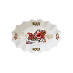 Easy Life Plateau ovale en porcelaine de 25×17 cm CHRISTMAS MEMORIES> Noël|Services De Table En Porcelaine​