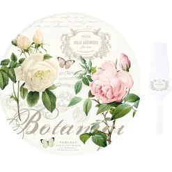 Easy Life Plat à gâteau avec pelle JARDIN BOTANIQUE> Romantique|Services De Table En Porcelaine​