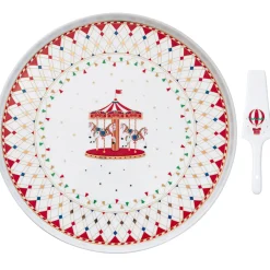 Easy Life Plat à gâteau avec une pelle CHRISTMAS WONDERLAND> Noël|Services De Table En Porcelaine