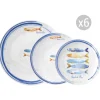 Easy Life Service de table 18 pièces BORD DE MER> Services De Table En Porcelaine​
