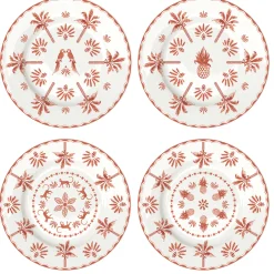 Easy Life Set de 4 assiettes à dessert EXOTIC VIBES> Services De Table En Porcelaine​|Exotic Vibes