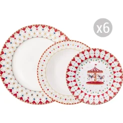 Easy Life Set de vaisselle 18 pcs CHRISTMAS WONDERLAND> Noël|Services De Table En Porcelaine