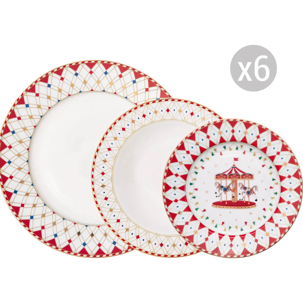 Easy Life Set de vaisselle 18 pcs CHRISTMAS WONDERLAND> Noël|Services De Table En Porcelaine