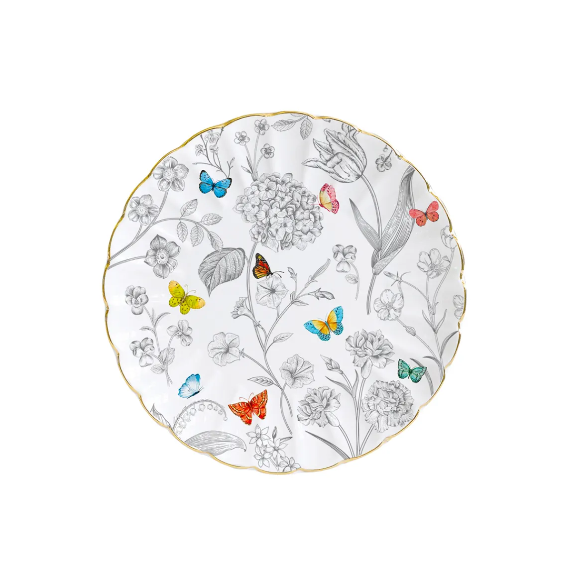 Easy Life Set de vaisselle 18 pcs FLEURS ET PAPILLONS> Nature|Services De Table En Porcelaine