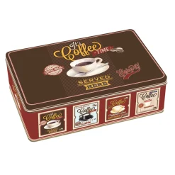 Easy Life Set 2 tasses de porcelainedans uneboîte en fer-blanc VINTAGE COFFEE> Petit Dejeuner