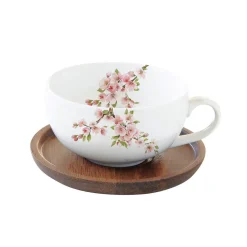 Easy Life tasse avec soucoupesa SAKURA> Nature|Petit Dejeuner