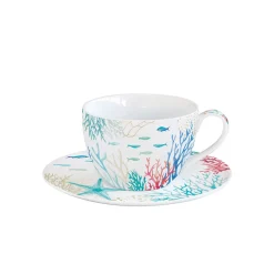 Easy Life Tasse avec soucoupe Under The SEA> Maritime|Petit Dejeuner