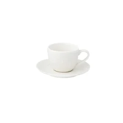 Easy Life Tasse à café blanche avec soucoupe  DROPS> Petit Dejeuner|Drops