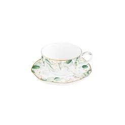 Easy Life Tasse à espresso avec soucoupe, 120 ml BOTANIQUE> Nature|Petit Dejeuner